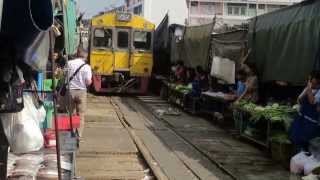 Mae Khlong Market in Thailand (Train Market)