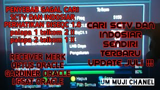 Cara terbaru mencari chanel sctv dan indosiar pada receiver Optus, LGSAT, Gardiner ORACLE