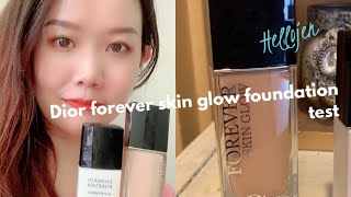 NEW Dior Forever Skin Glow Foundation Test & Review #dior #diorforever #foundationtest #diorbeauty