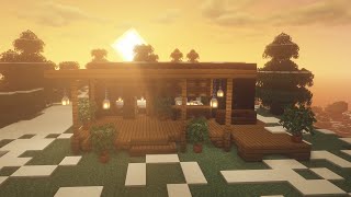 How To Build Cozy, Modern, Compact, Cabin on Mountain | Minecraft | Starter House Easy Tutorial