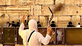 Shofar Sounds At the Western Wall, Jerusalem 🇮🇱