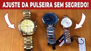 COMO AJUSTAR A PULSEIRA DO RELÓGIO - Naviforce, Curren, Nibosi, Cassio, Orient, Champion...