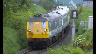 Northern Ireland Railways - DEMU 8093 + 8094 - Glenariff Castle - Arriving Whitehead passing RPSI