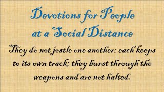 Devotions for People at a Social Distance -- October 22, 2022