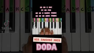 Nie zawiedź mnie - Doda, piano tutorial, jak zagrać na pianinie #pianotutorial #pianino #doda