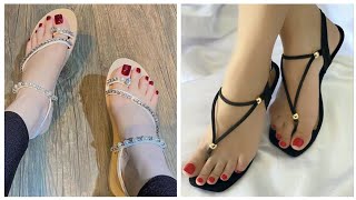 Antique design of summer wear flat sandals outfits ideas#2023