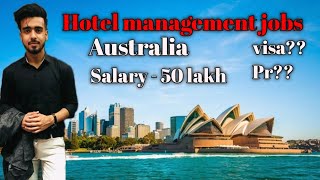 Hotel management job in Australia | salary | visa | internship |