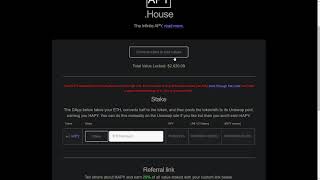 APY.HOUSE Review- NEW LAUNCHED STAKING PLATFORM (25% REFFERAL COMISSION) !!!!