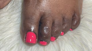 Watch Me Work | Pedicure | Polishing Toes😉💕🥰 #nails #feet #beginners