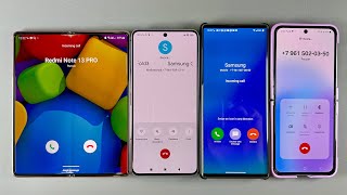 Incoming + Outgoing Calls Samsung Galaxy Fold 5 vs Huawei Hot 13 PRO vs LG Wing vs Samsung Z Flip 5