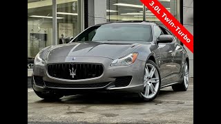 2016 Maserati Quattroporte S Twin-Turbo 404 HP For Sale Walk-Around Quick Tour at Carmel Motors Indy