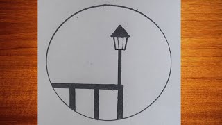 Circle Scenery drawing 34 @TamilNewArt