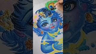 Achha laga to like aur share kare ❓😍#krishna #drawing #radhakrishna #biswajitbeheraart #shorts