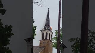 Fire damages steeple of Holy Redeemer church