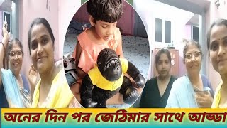 অনেক দিন পরে নিমন্ত্রণ খেতে গেলাম জেঠিমার বাড়ি | Vlog video |  Sara din anondo r moja |