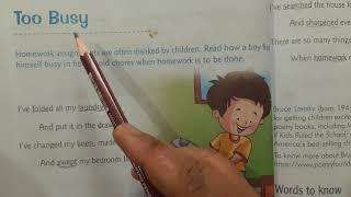 class 3 english, Too busy, english reading/how to read book