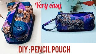 VERY EASY- Pencil Pouch Making at Home/ Pencil Pouch Tutorial/ Makeup Pouch / Box Pen Case