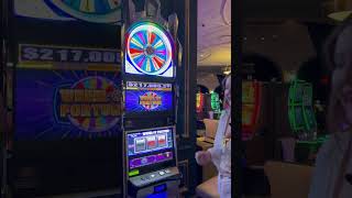 We’re determined to get a hand pay! #bragginsadventures #lasvegas #wheeloffortune #gambling #slots