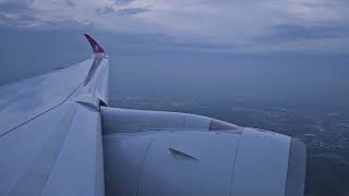 Turkish Airlines Airbus A350 landing Estambul International airport