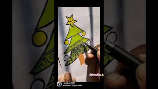 Christmas Tree Mandala|How to draw mandala for beginners|#shorts #short #viral #trending #art #best