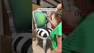 How to paint a fabric chair