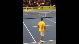 Roger Federer having fun at clash of the champions 2011 #Tennis #RogerFederer