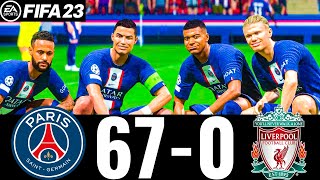 FIFA 23 - MESSI, RONALDO, MBAPPE, NEYMAR, ALL STARS - PSG 67-0 LIVERPOOL FC  | UCL FINAL