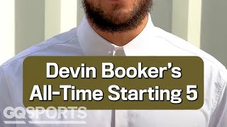 Devin Booker's Starting 5? Bron, KD, Kobe, Jordan & Olajuwon