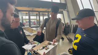 JJ Mcarthy signs autographs in Washington DC after meeting with the Washington Commanders