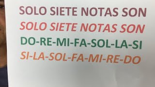 Güicho canta: SOLO SIETE NOTAS SON:do-re -mi-da-sol-la-si/si-la-sol-fa-mi-re-do