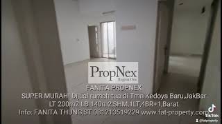 SUPER MURAH!Dijual rumah di Tmn Kedoya Baru,JakBar LT200m2 LB140m2,Barat,SHM,Bebas banjir,Rp4,25M