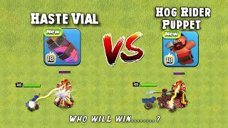 Hog Rider Puppet VS Haste Vial ability | Clashofclans