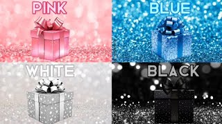 ChooseYourGift🎁✅😍4GiftBoxQuizChallenge🤩PinkvsBluevsWhitevsBlack #4giftbox #PinkvsBluevsWhitevsBlack