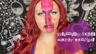 Splitting Skull Halloween Makeup Tutorial