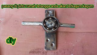 diy || pemikiran luar biasa dan trik rahasia tukang las, membuat kunci pintu otomatis