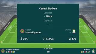 ISTIQLOL DUSHANBE VS AL WEHDAT LIVE | 2024 AFC CHAMPIONS LEAGUE 2 LIVE | WEHDAT VS ISTIQLOL DUSHANBE