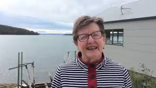 Helen Stone from Tasmania takes the salmon pledge