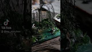 Mermaid's lake and the willow tree in process of creation ♥  #miniature #mermaid #diorama