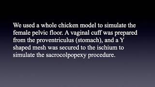 #255 A cost-effective model for training in Robot-Assisted Sacrocolpopexy- Dr. Yair Daykan