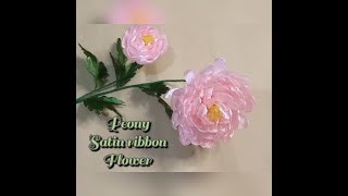 DIY|How to make satin ribbon flower easy|peony flower