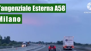 Tangenziale Esterna A58 Milano | Drive in Italy #4k