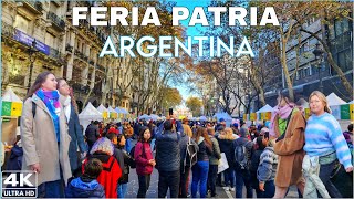 【4K】Buenos Aires - FERIA PATRIA 2023, DÍA de la BANDERA🇦🇷, Argentina | AV. de MAYO CABA