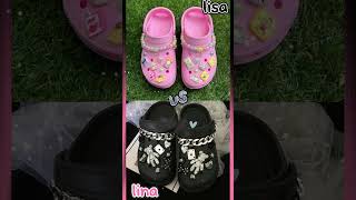 💖 LISA or LINA 💙 black vs pink #lisa_vs_lina #lena #lina #cute