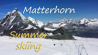 #Matterhorn , at the border of #Italy and Switzerland, summer skiing