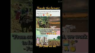 Farmers  :thanks for the food  we eat || #shorts #viral #youtube #gyan #agriculture  #food #edu