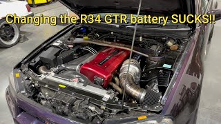 Changing the battery in my R34 Skyline GTR