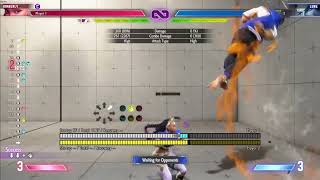 Street Fighter VI: Kimberly combo off her throw with spray can setup