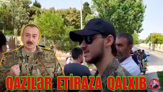 Təltif edilməyən müharibə iştirakçıları Müdafiə Nazirliyinin qarşısında etiraz aksiyası keçirirlər