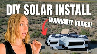 We installed the BIGGEST Solar System on a Brinkley RV