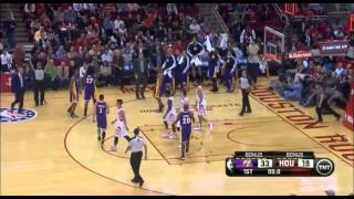 Wesley Johnson's buzzerbeater to end the 1st vs Rockets